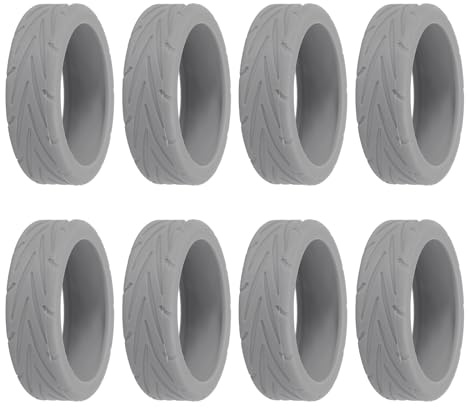 PATIKIL Coperture per Ruote Bagaglio, 8pz Coperture Protettive per Ruote Bagagli in Silicone per Maggior Parte Ruote Girevoli Valigia a 8 Filatore, Grigio