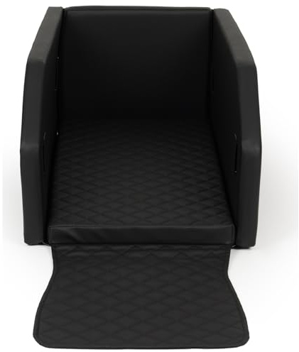 Autohundebett Hunde-Autositz Hundebett f. Rückbank Hundesitz Modulbett 55x100 cm (Farbe: schwarz)