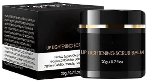 Lip Scrub For Dry Lips, Lighten Dark Lips For Smoking Men Women Smoker, Exfoliator Lip Blam, Lip Moisturizer for Dry Lips and Chapped Lips, Lip Softening & Hydration