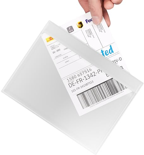 RAGO® Set da 200 pezzi Busta Porta Documenti Autoadesiva C5 Per A5 – Confezione Da 200 I Busta Trasparente Autoadesiva A5 I Buste Adesive Per Spedizioni C5 I Per Pacchi, Buste Portadocumenti Adesive