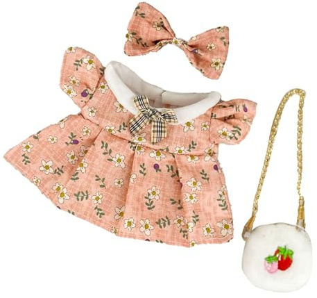 20 cm tillbehör till dockkläder med rosett RIE Flower Pressure söt PP bomull baby prinsessa kläder set för 20 cm/7,9 tum dockor