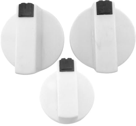 DIYEAH Manopola Riscaldatore Acqua Gas 3 Pezzi Regolazione Temperatura Controllo Sicuro Compatibile Con Fornello Gas Materiale Plastica Bianco 1.5 Pollici