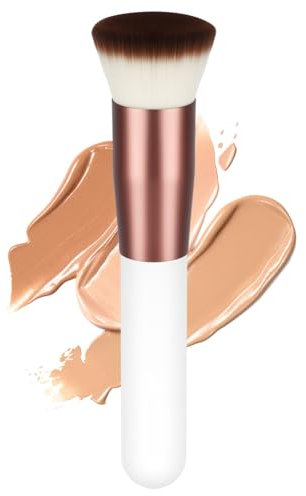 AUAUY Foundation Pinsel Kabuki Make Up Pinsel Flat Top Pinsel Schminkpinsel Kosmetikpinsel - Ideal für Cremige, Pudrige oder Flüssige Foundation
