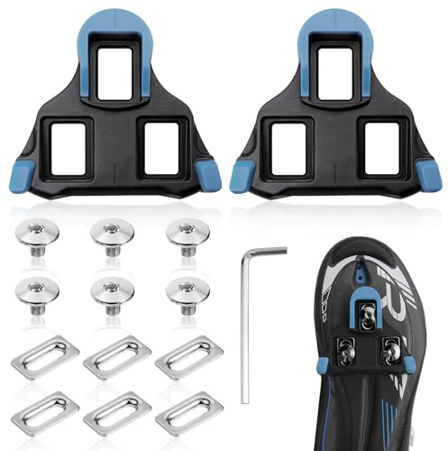 2 PCS SPD Cleats Compatible with Shimano, Durable Anti Slip SPD SL Cleats for Road MTB, Premium Universal 2 Hole Fit Cleats for Cycling Shoes Compatible with Cuilane Pedals for Indoor Outdoor Rides