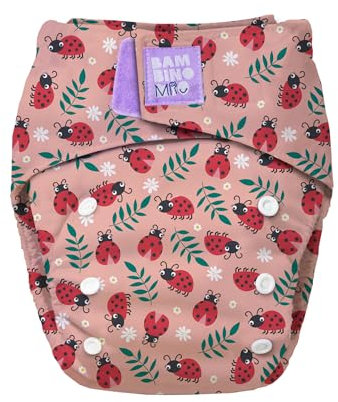 Bambino Mio, Revolutionäre Wiederverwendbare Windel, Warmherziger Marienkäfer - Nachhaltig, Öko-Tex, Waschbar, Baby und Kleinkind