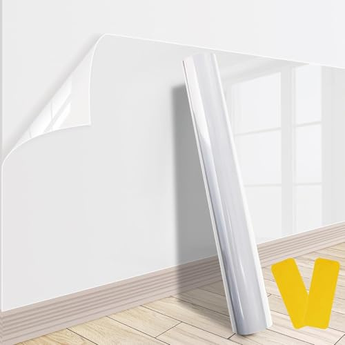 QYRDBGY Wandschutzfolie 40 cm x 10 m, Folie Transparent mit 2 Rakel Statischer Wandaufkleber Abwaschbar Spritzschutz Schutzfolie für Wände Küche Möbel