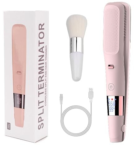 Split End Hair Trimmer Cutting Tool,removes Split Ends and Broken Hair Tips Quickly and Effectively, Without Loss of Length for Healthy Hair, with LED Display, 2h Battery Life