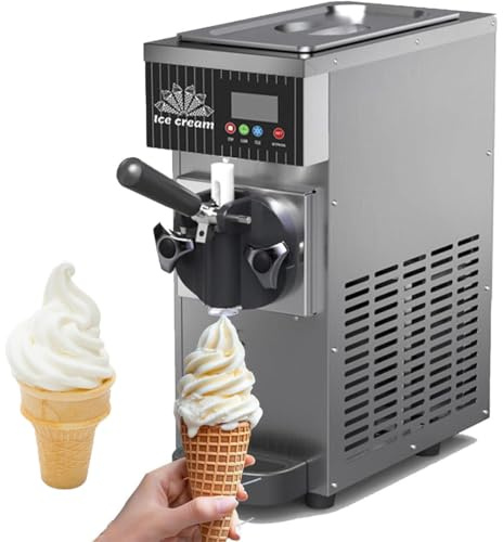 Gelatiera Italiana Da 450w/750w, Macchine per Gelato per La Casa, Macchina per Yogurt Gelato E Sorbetto, 4-8 Kg All'ora Con Display a LED, Autopulente, Monogusto,Grey-ZB-BQL68