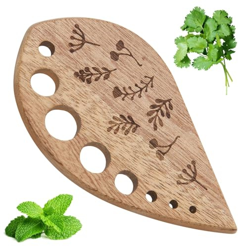 Separatore di verdure a forma di foglia in legno, utensili per la rimozione delle erbe aromatiche in ceramica, divertenti gadget da cucina, squisite ciotole per la rimozione delle erbe aromatiche