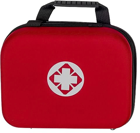 Ferretelix® Kit di primo soccorso, 25 cm x 20 cm x 8 cm, per viaggi e campeggio, auto, sopravvivenza, escursioni, montagna, escursionismo, avventura, rosso. Vuoto