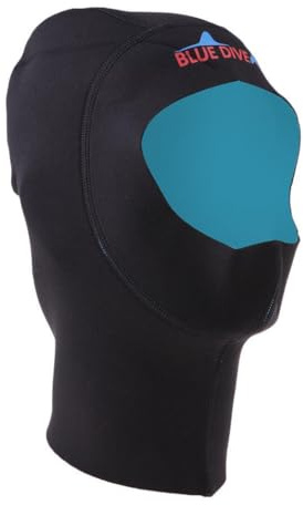 Zambuph Warm And Comfortable With 3mm Diving Hood Men Anatomical Fit And Premium Neoprene Sent In Random ColorAll Black Or Black And Blue Wetsuits Neoprene Cap, M