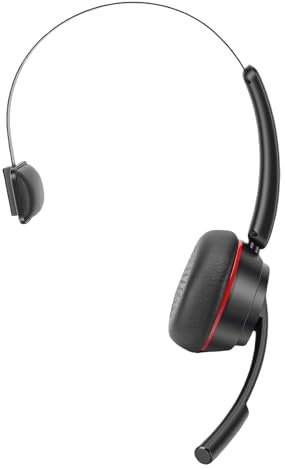 XUMIUZIY Auriculares Bluetooth Trucker, Auriculares Inalámbricos de un Oído con Micrófono Giratorio de Cancelación de Ruido de 270°, Conectividad de Dispositivo Dual,