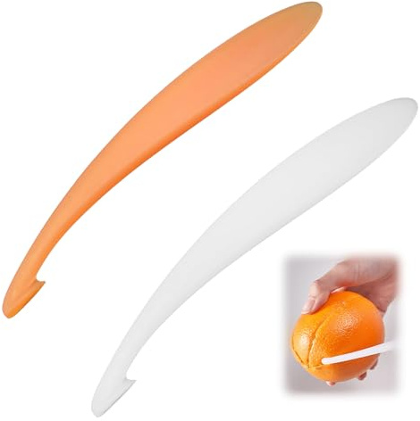 Lot de 2 éplucheurs d'orange, éplucheur d'orange, éplucheur d'orange, éplucheur de mandarine, éplucheur d'agrumes, manivelle efficace, gadgets pour écorce d'orange, outil pratique pour la cuisine au