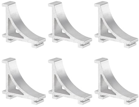 6Pcs Refrigerator Shelf Clips, 20mm Aluminum Freezer Shelving Pegs Replacement Cooler Rack Support Brackets for Home Refrigerators Shelves Secure, Silver