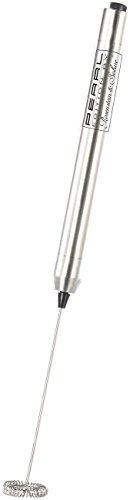 Rosenstein & Söhne Milchschäumer: Milchaufschäumer-Stick mit Edelstahl-Gehäuse, Spiralquirl mit Ø 24 mm (Aufschäumer, Mini Milchaufschäumer, Elektrischer)