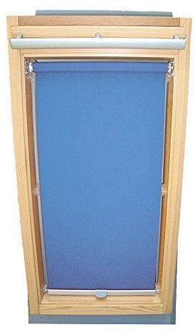 Hochwertiges Abdunkelungsrollo Rollo für Velux DKL/DKU/RHL/RHU-EP GGU,GPU,GHU,GTU SK06 mittelblau // Verdunkelungsrollo/Verdunkelungs-Rollo/Fensterrollo