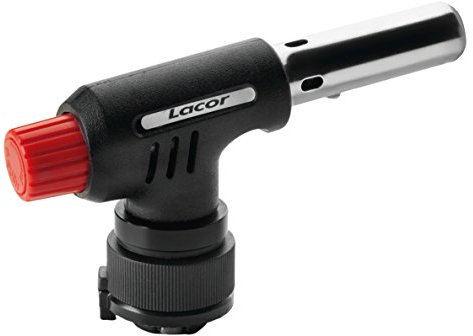 LACOR - 68974 - Cabezal Soplete de Gas Profesional + Adaptador Universal para Botellas de Gas, 1,65 kW, 120 g/h, Uso Profesional, Gratinar, Flamear, Fundir o Caramelizar Ingredientes, 15 x 4 x 8,5 cm
