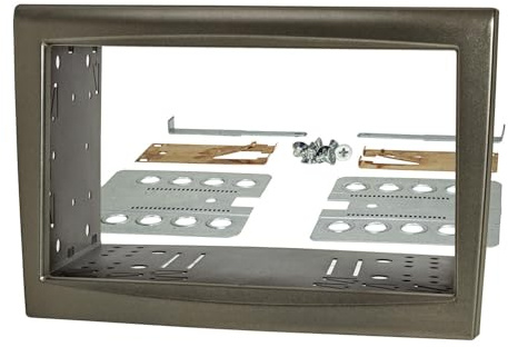 tomzz Audio 2442-002 Doppel DIN Radioblende kompatibel mit Porsche 911 (Typ 997) Boxster (Typ 987) Cayman (Typ 987) dunkelsilber