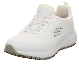 Skechers Squad Sr sneakers för kvinnor, Vit platt stickad, 38.5 EU