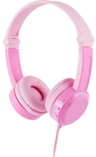 ONANOFF Travel Kinder On Ear Stereo-Kopfhörer, faltbar, Geräuschbegrenzung, Rosa