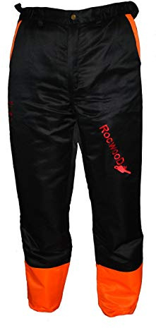 Rockwood Rocwood Protective Chainsaw Trousers Small - XXXL EN381-5 1995 Class 1 20m/s Black/Orange