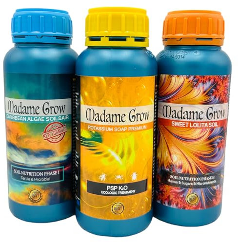 Madame Grow - Engrais Organique - Nutrition, énergie et protection - Pour plantes 420 - KIT GOZO (3x500ml)
