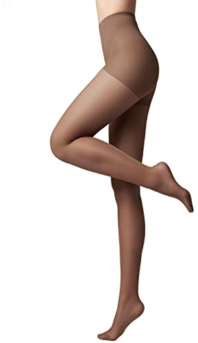 Conte elegant Damenstrumpfhose für empfindliche Haut mit Vitamin E - ACTIVE SOFT Lycra 20 DEN - Modellierende Wirkung Damen Feinstrumpfhose Strumpfhose - Einfarbig - Farbe Shade Größe 3