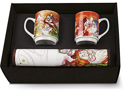 Set di Disney della Collezione 7 Nani Composto da Due Tazze e Due tovagliette Americane. Oggetto Realizzato in porcellanadi Colore Multicolor. La referenza è: 133011