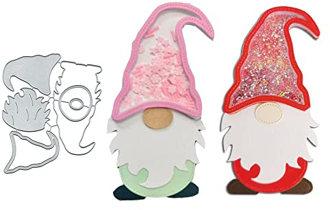 Navidad Shaker Gnome Metal Die Cuts,Feliz Navidad Snata Muñeco de nieve Troqueles Corte Plantillas Cortadas DIY Scrapbooking Decorativo Papel Grabado Scrapbooking Tarjeta