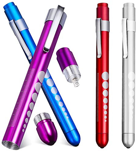 iplusmile 4stücke Stiftlampen für Medizinische Diagnostik zur Untersuchung von Ohr Auge und Mund für Pflegekräfte und Ärzte mit Warmem Led-licht für Professionelle Anwendung