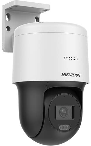 Hikvision Telecamera IP miniPT da 2MP, obiettivo da 2,8 mm, luce IR e bianca da 30 m, audio, PoE, IP66 DS-2DE2C200MW-DE-F1-S7