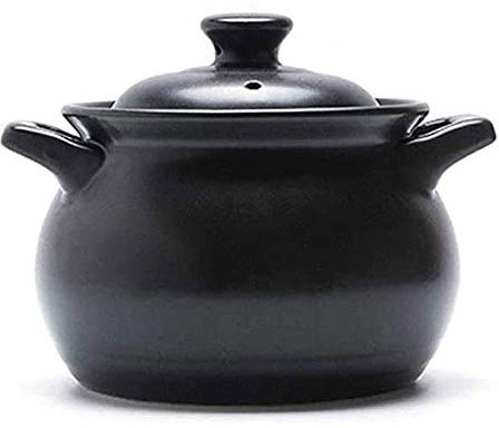 OQHAIR Casserole en céramique Bouillie Ragoût Pot à vermicelles Pot à Soupe en Porcelaine au Lithium résistant au feu (Taille: 15 * 18cm) (17 * 20cm)
