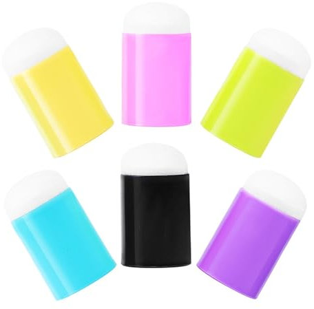 Qinsky Sponge Finger Schwamm Applikator,6Pcs Kunst-Fingerschwamm Multifunktionaler Finger Malschwamm Kunst Tinte Basteln Malschwamm Verwendet