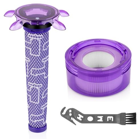 Upgraded V8 Replacement Filter Compatible with Dyson Car+Boat handheld vacuum cleaner Animal Extra SV25, SV10, FOCUS Mattress, Replace Part #965661-05 & 967478-05
