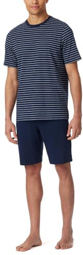 Schiesser pyjamas kort rund hals – nattkläder set, Admiral_182198, 52