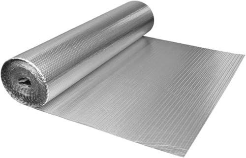 Dampfsperre, Wärmedämmfolie, feuchtigkeitsbeständige Aluminiumfolie für Wände, Böden, Dächer usw. (1 x 20 m)