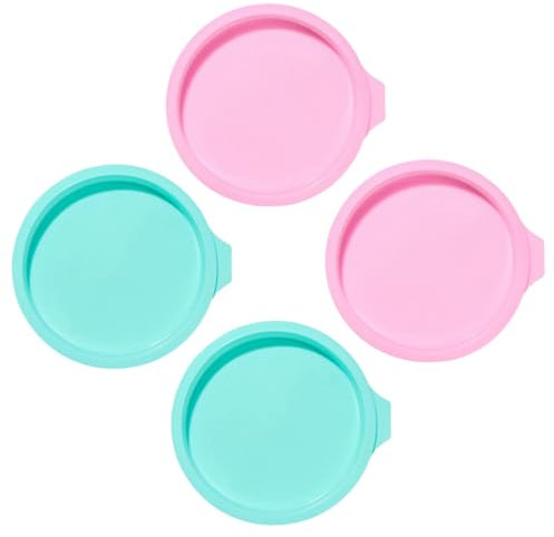 SHOWERORO 4pcs Cake Pan Round Silicone Baking Trays Molds Non-Stick for Bakery Wedding
