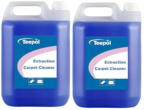 Teepol Carpet Cleaner Shampoo - Professional Upholstery and Rug Cleaning Solution, Low Foaming for Extraction Machines, 2x5l