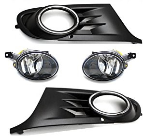 Gitter Grill Links + Rechts Lüftungsgitter für Nebelscheinwerfer NSW | kompatibel mit Golf 6 VI by HZ-DESIGN