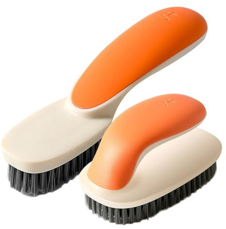 FONDOTIN 2pezzi Spazzole Per Lavaggio Scarpe e Abbigliamento Di Spazzole Multi-funzione Con Setole Morbide Per Pulizia e Manico Ergonomico Per Bucato e Sneakers
