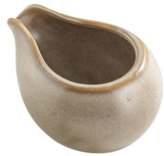 NMGHUTE Sauciere Saucen, Klassisches Porzellan Easy Pour Soße Sauciere Creamer Pitcher for Küche Servierkrug(Beige)