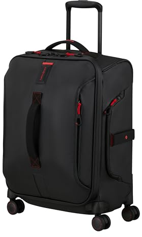 Samsonite Paradiver Light - Handgepäck Koffer 55 x 40 x 23 cm, Weichgepäck Kabinenkoffer für EasyJet, Wizz Air & die meisten Airlines, 48L, Schwarz (Black)