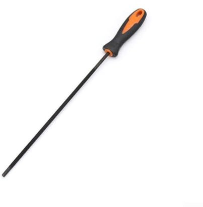 Lima rotonda per motosega per affilare utensili a catena, in acciaio, con manico in plastica, diametro 4,0 mm, 4,8 mm, 5,5 mm, compatibile con catene 3/8, 325 e 404 (4,8 mm)