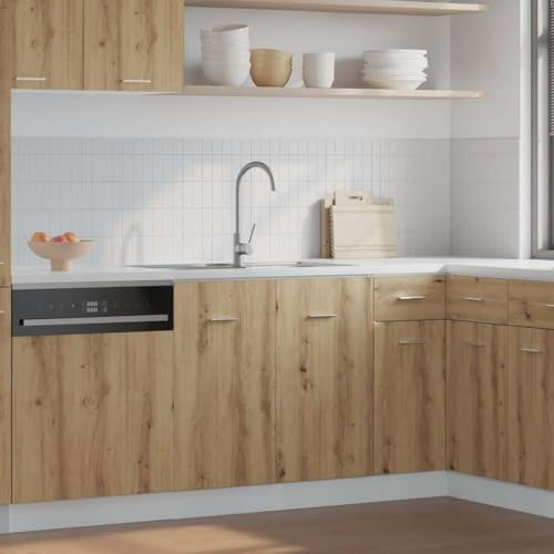 Mokuyary Diskbänksunderskåp Lyon Artisan-ek 80 x 46 x 81,5 cm, trämaterial, trämaterial, köksskåp, köksmöbler, underskåp, köksunderskåp, skåp