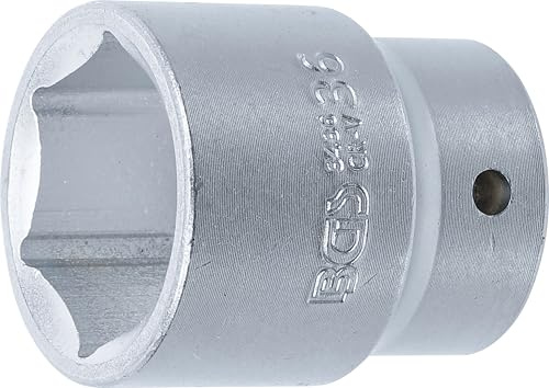 BGS 3436 | Steckschlüssel-Einsatz Sechskant | 20 mm (3/4) | SW 36 mm | Antrieb Innenvierkant 20 mm (3/4) | Chrom-Vanadium-Stahl | Verchromt | Abtrieb Pro Torque® (Sechskant)