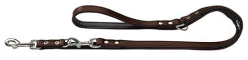Verstellbare Führleine Basic Farbe braun/schwarz, Größe 18/200