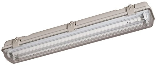StarLicht 563492961 Gestell Leuchtstoffröhre Aqualux ECO 2 x 14 W Kunststoff grau