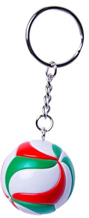 bkstuff Schlüsselanhänger grün weiß rot Volleyball Ball Sport Gadgets (1 Stück)