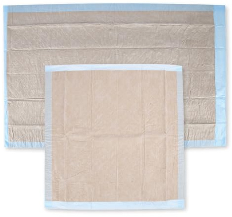 100 Stück Franz Mensch Bettunterlagen 12-lagig 60x60 cm | PP/Zellulose/PE, saugstark, wasserdicht, Inkontinenzunterlagen, Krankenunterlagen