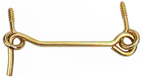 KeyMet GmbH Crochet tempête à visser pour fixation de portail 250 mm Ø 7 m Œillet + filetage à bois